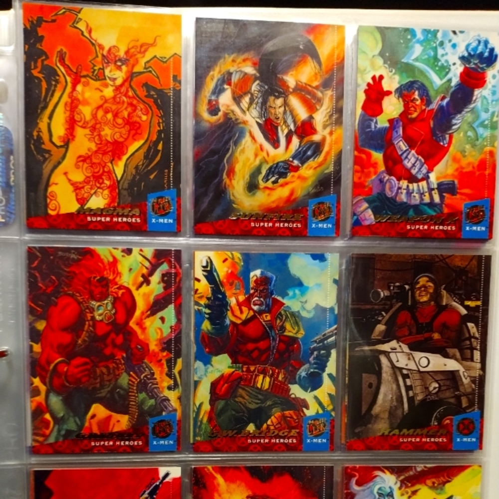 (Rare vintage) Marvel '94 FLEER ULTRA X-MEN SUPERHERO TRADING CARDS.